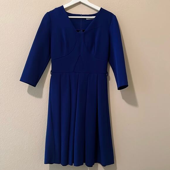 Tailored Crepe Midi Dress - Picture 1 of 5